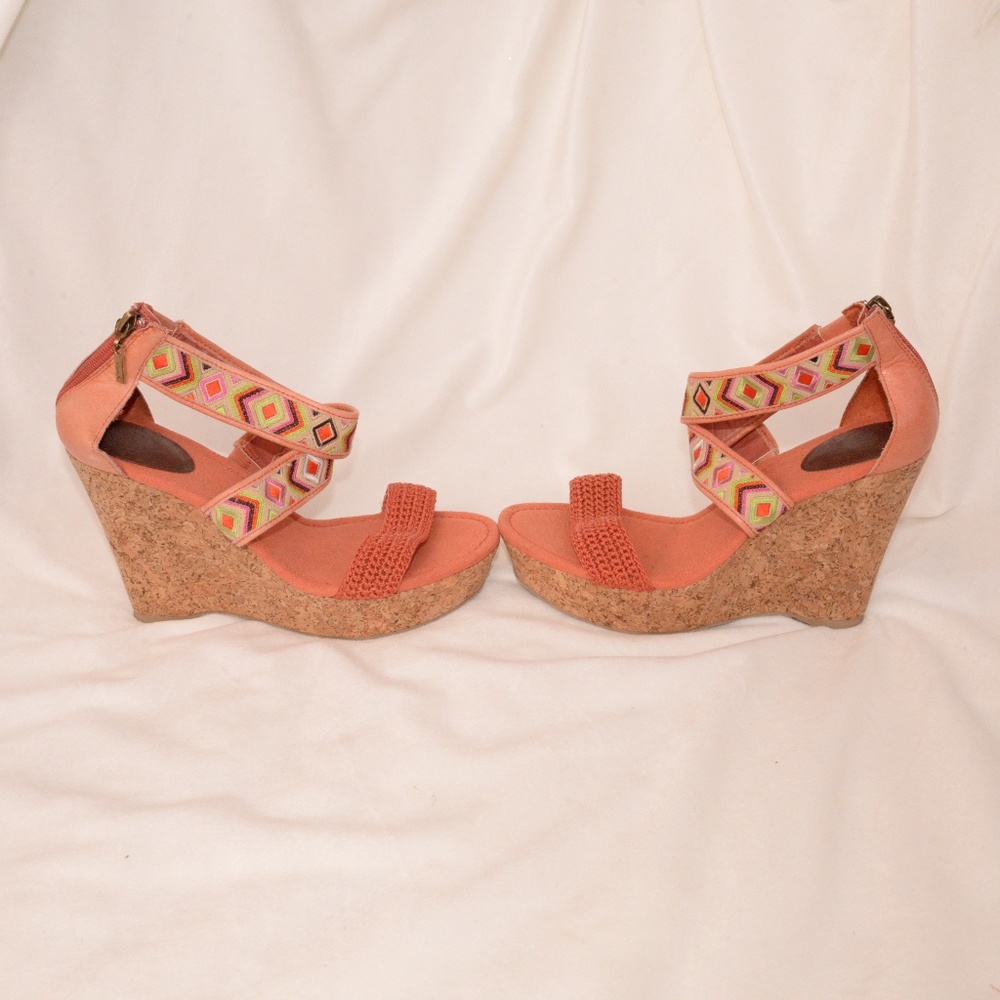 The Sak - Coral Wedges  - Never Worn - Size 9.5